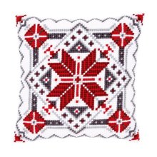 0146120-PN Подушка Vervaco 'Снежинка II' 40x40 см