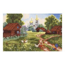 952 Набор для вышивания Hobby&Pro 'Деревушка' 36х23 см