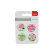 SCB340001094 Набор фишек из металла № 3, 'Счастье' (англ), ScrapBerry's