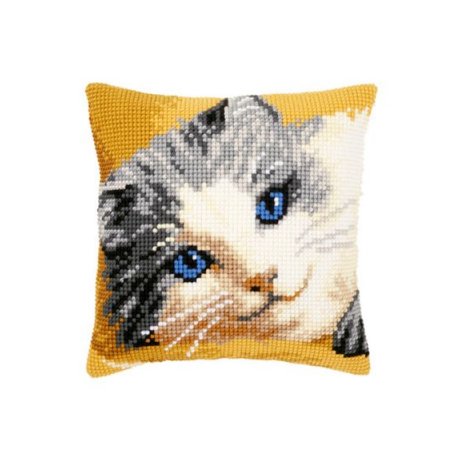 0147912-PN Подушка Vervaco 'Котёнок c голубыми глазами' 40x40 см