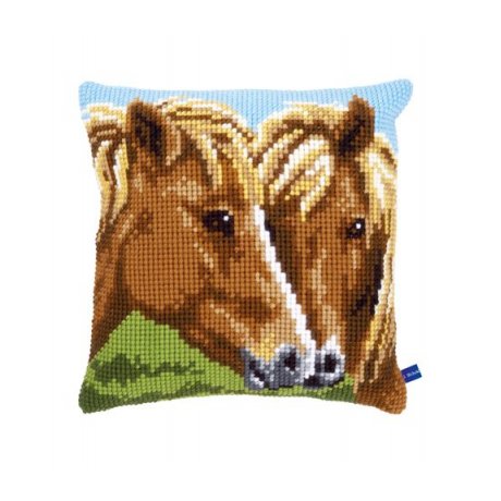 0150680-PN Подушка Vervaco 'Лошади' 40x40 см