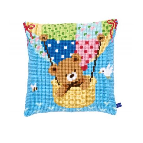 0153590-PN Подушка Vervaco 'Мишка на воздушном шаре' 40x40 см