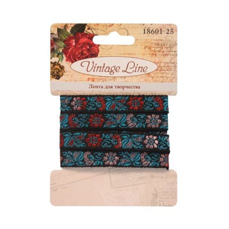18601-25 Лента декоративная, 10 мм x 1 м, Vintage Line
