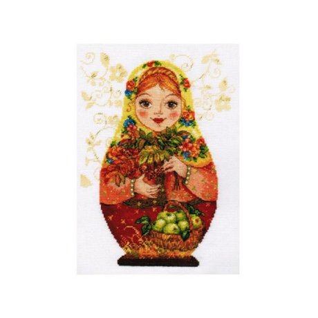 6-06 Набор для вышивания 'Алиса' 'Матрешки. Осенняя краса', 19х26 см