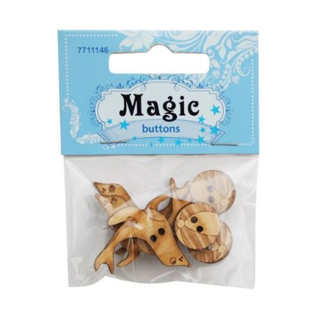 BBL010-MX-P2 Набор пуговиц 'Морские котики', упак./6 шт., Magic Buttons