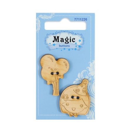 BBL023-MX-V Набор пуговиц 'Девочка', упак./2 шт., Magic Buttons