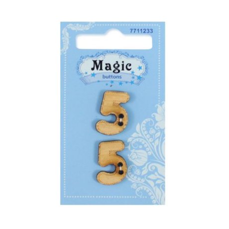 BBLWA67-32L Набор пуговиц 'Цифра 'Пять'', упак./2 шт., Magic Buttons