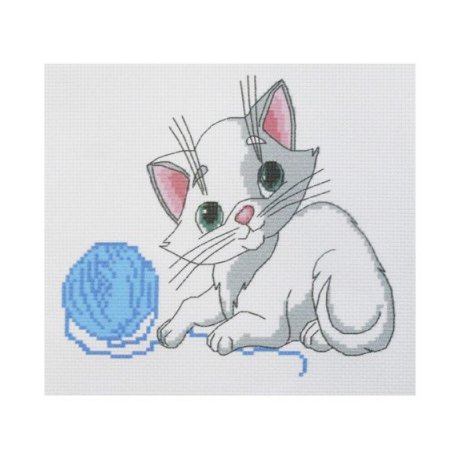 ПК-101 Набор (рис/канв. мулине) Hobby&Pro 'Котик с клубочком', 22х22 см ПК-101 Набор (рис/канв. мулине) Hobby&Pro 'Котик с клубочком', 22х22 см