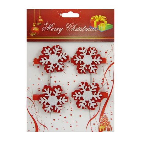 PR Набор декоративных прищепок 'Marry Christmas', упак./4 шт