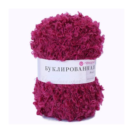 Пряжа Пехорка 'Буклированная' 200 гр., 220 м., упак./5 шт. (30% мохер, 20% шерсть, 50% акрил высокообъемный)